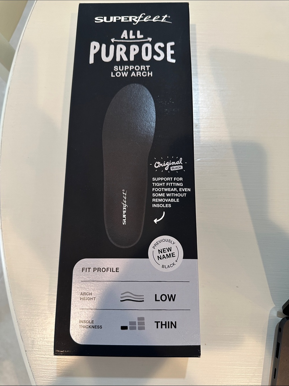 Superfeet All Purpose Low Arch Insoles - Black
